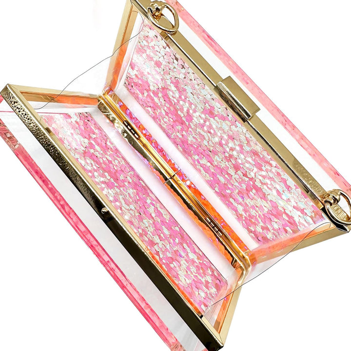 JeVenis Transparente Abendtaschen Transparente Kupplung Klarer Geldbeutel Clear Clutch Acryl Durchsi