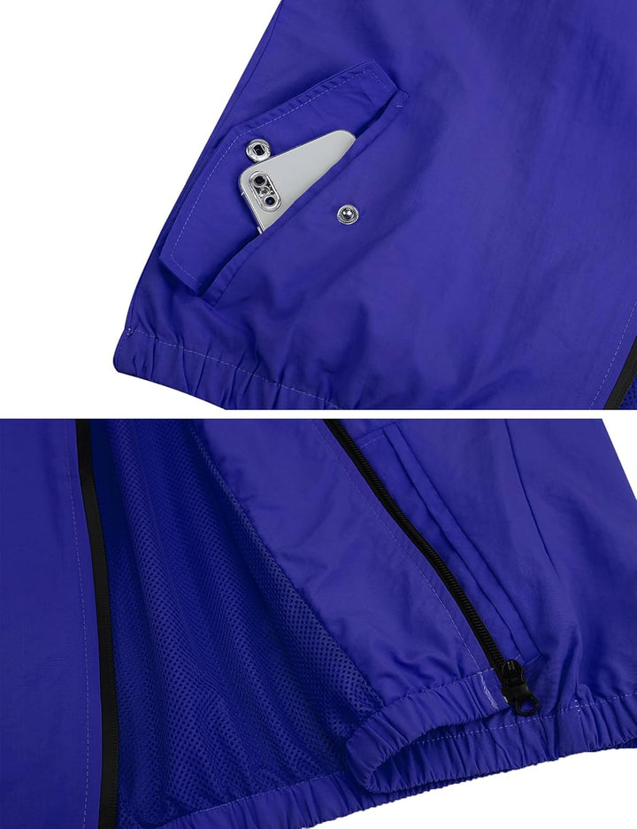 Regenjacke Damen Wasserdicht Windbreaker Leicht Atmungsaktiv Zipper Softshelljacke Regenjacken dünn