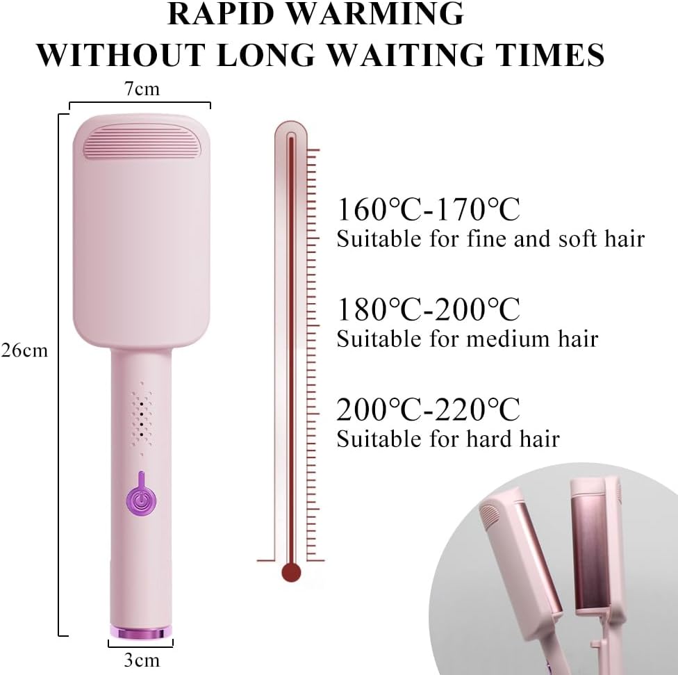 Welleneisen Lockenstab, Welleneisen für Haare Beach Waves, 32mm Lockenstab Grosse Locken mit 4 Einst