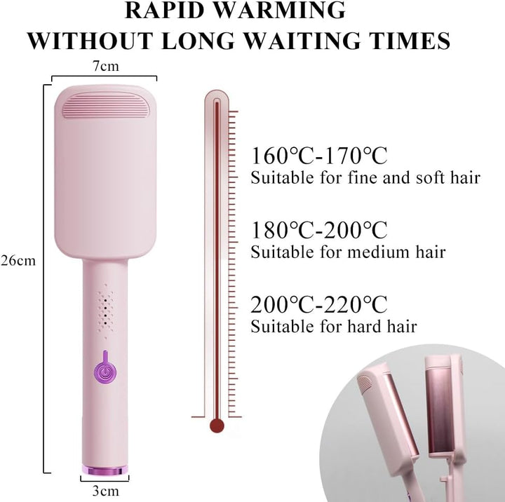 Welleneisen Lockenstab, Welleneisen für Haare Beach Waves, 32mm Lockenstab Grosse Locken mit 4 Einst