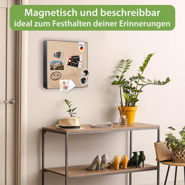 banjado Grosser Schlüsselkasten Metall - Schlüsselbox 30x30cm mit 32 Haken - Schlüsselkasten modern