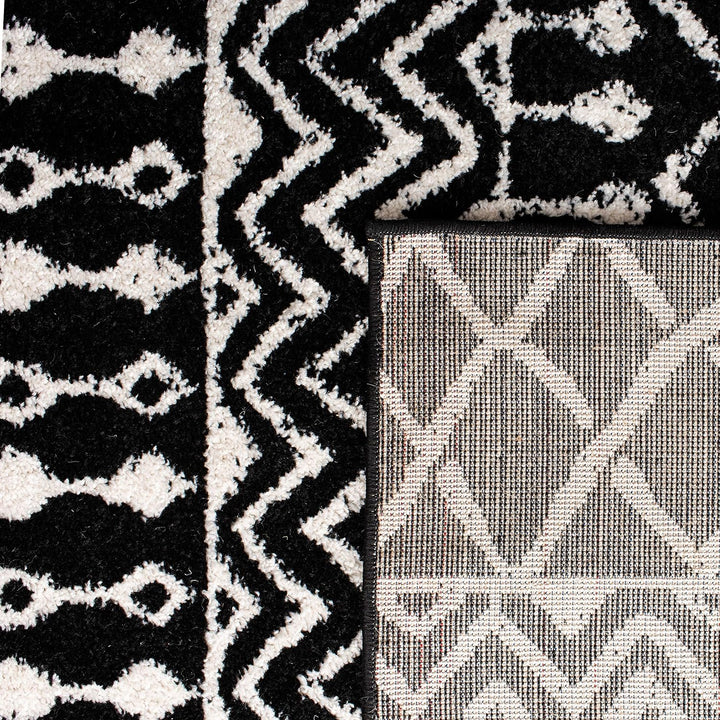 SAFAVIEH Boho Chic Teppich für Wohnzimmer, Esszimmer, Schlafzimmer - Tulum Collection, Kurzer Flor,