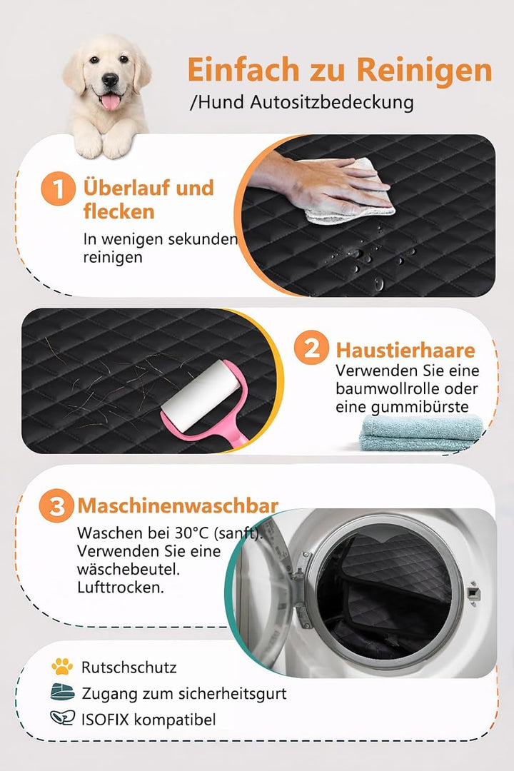 Alfheim Breite wasserdichte Hunddecke Auto Hinten Sitzwagen Hunde Hinten Sitz Voller Schutz mit Scha