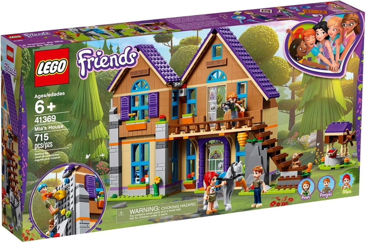 LEGO 41369 Friends Mias Haus mit Pferd, Bauset mit 3 Minipuppen, Kaninchenfigur und Pferdefigur, Bau