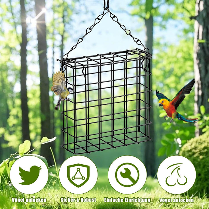 2 Stück Vogel Nistmaterial Halter Set,Aufhängen Vogelfutterstation,Futterstation für Wildvögel,Futte