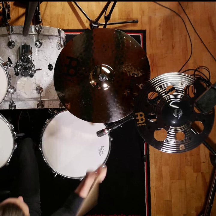 Meinl Cymbals Classics Custom Dark Trash Crash 16 Zoll (Video) Schlagzeug Becken (40,64cm) B12 Bronz