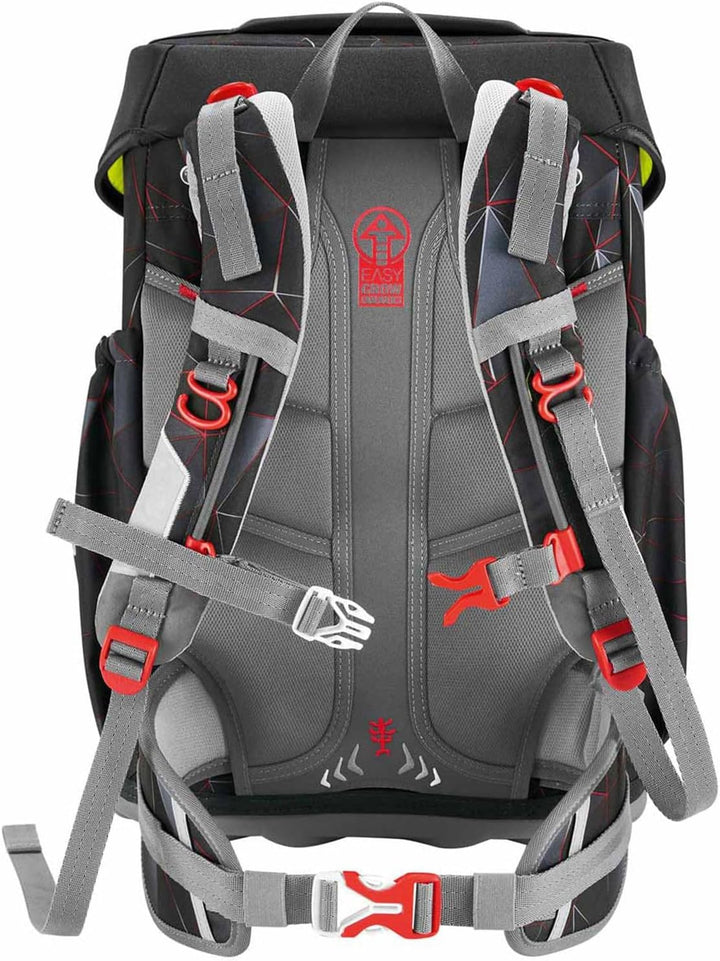 Step by Step Giant Schulranzen-Set „Dragon Drako“, 5-teilig, rot, ergonomischer Tornister mit Reflek