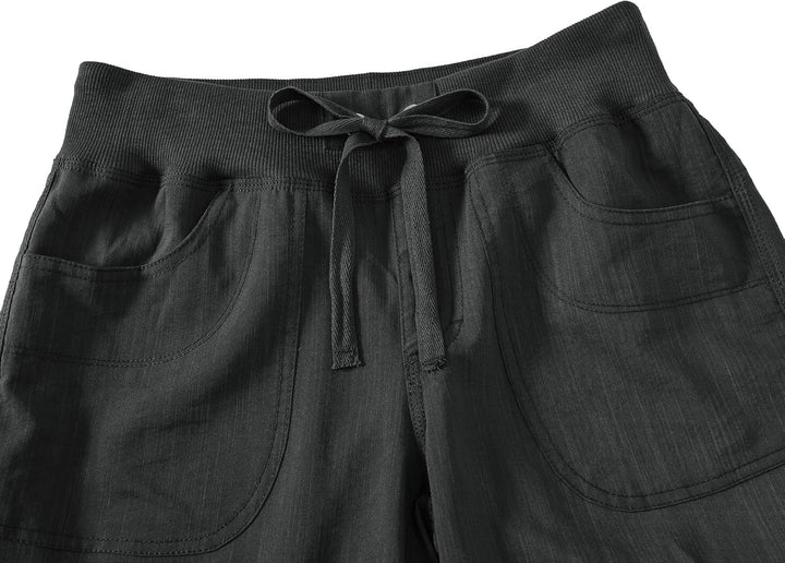 JINSHI Hosen Damen Sommer Cargohose 3/4 Lange Hosen Capri Freizeithose Outdoorhose Wanderhose mit Me