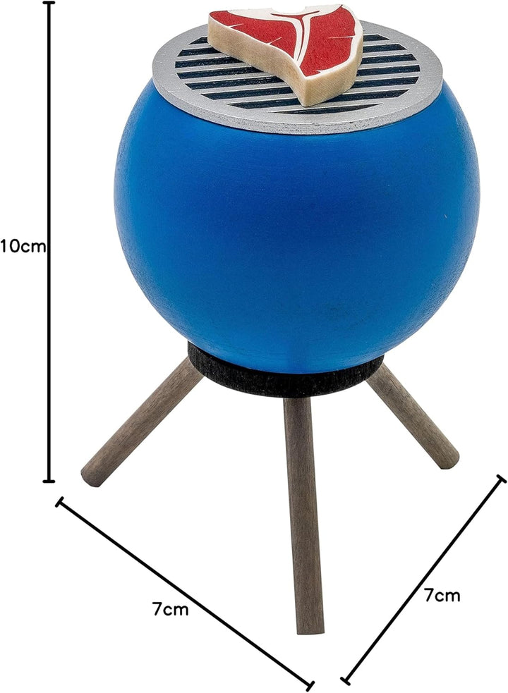 Seiffener Volkskunst | Räucherofen Grillofen | Räucherfigur 10 cm | Grill + Räucherkerzen Ruhe | Räu