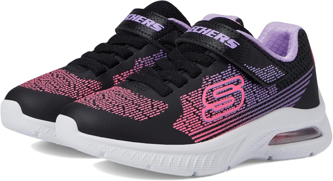 Skechers 303610l Bklv Mädchen Sportschuhe 27 EU Black Synthetic Lavender Trim, 27 EU Black Synthetic