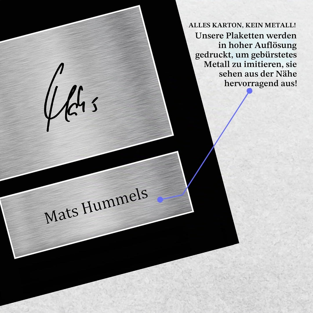 HWC Trading A4 Mats Hummels Borussia Dortmund Geschenke Gedruckt, Signiert Autogramm Bild, Für Fussb
