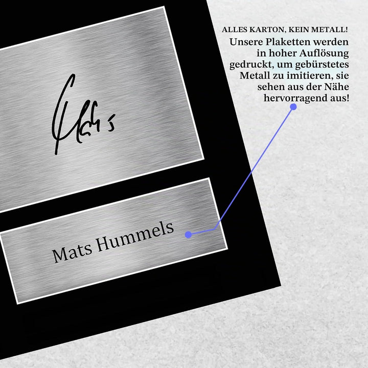 HWC Trading A4 Mats Hummels Borussia Dortmund Geschenke Gedruckt, Signiert Autogramm Bild, Für Fussb
