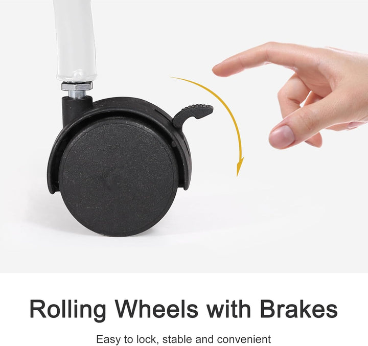 unho Blumentreppe für 6 Blumentöpfe, Blumenregal rollbar, Metall Pflanzenregal Pflanzentreppe für In