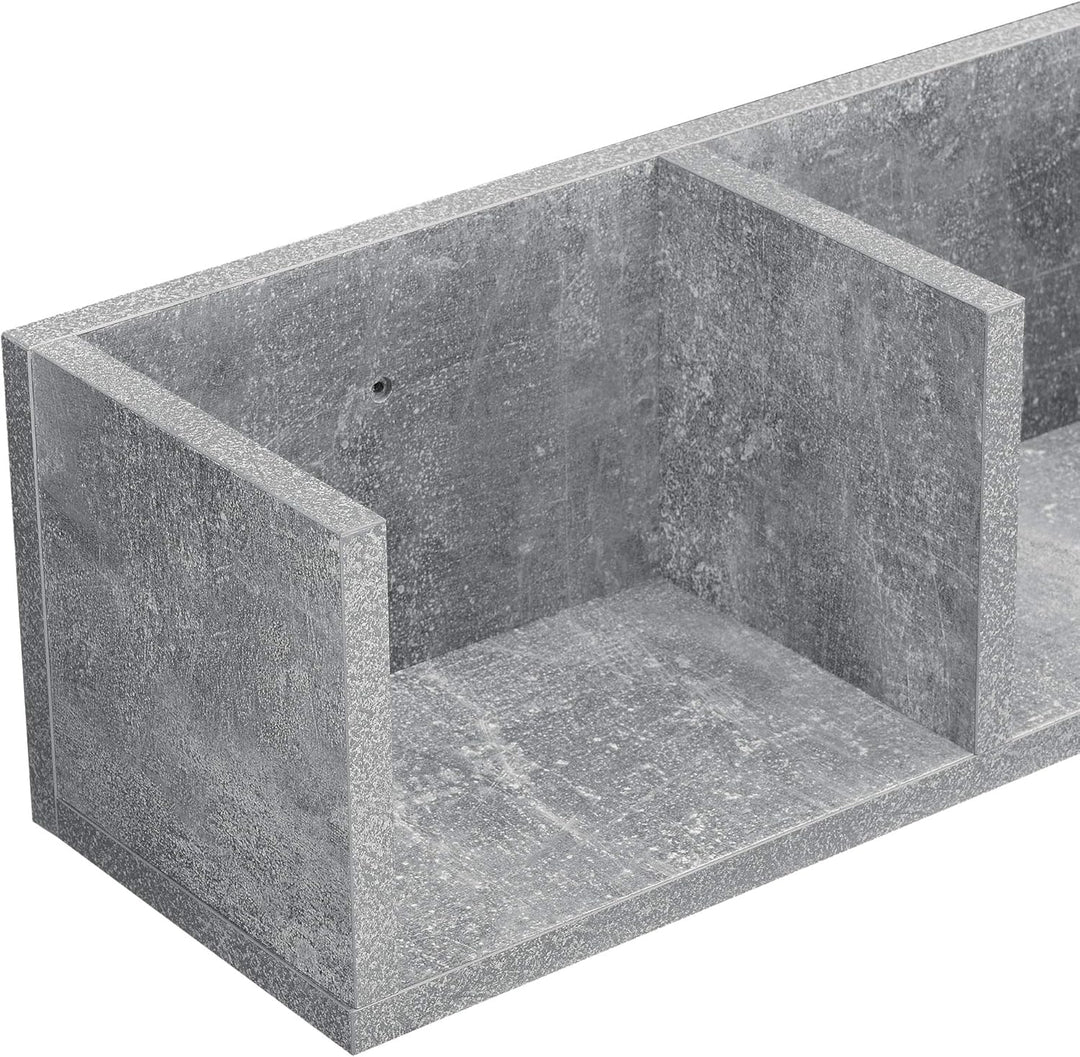 [en.casa] Wandregal Ekerö Hängeregal mit 4 Ablagen Schweberegal 95 x 17 x 16,5 cm Wandboard Betonopt
