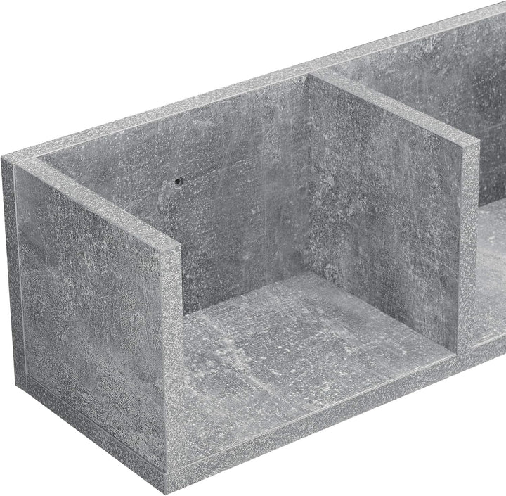 [en.casa] Wandregal Ekerö Hängeregal mit 4 Ablagen Schweberegal 95 x 17 x 16,5 cm Wandboard Betonopt