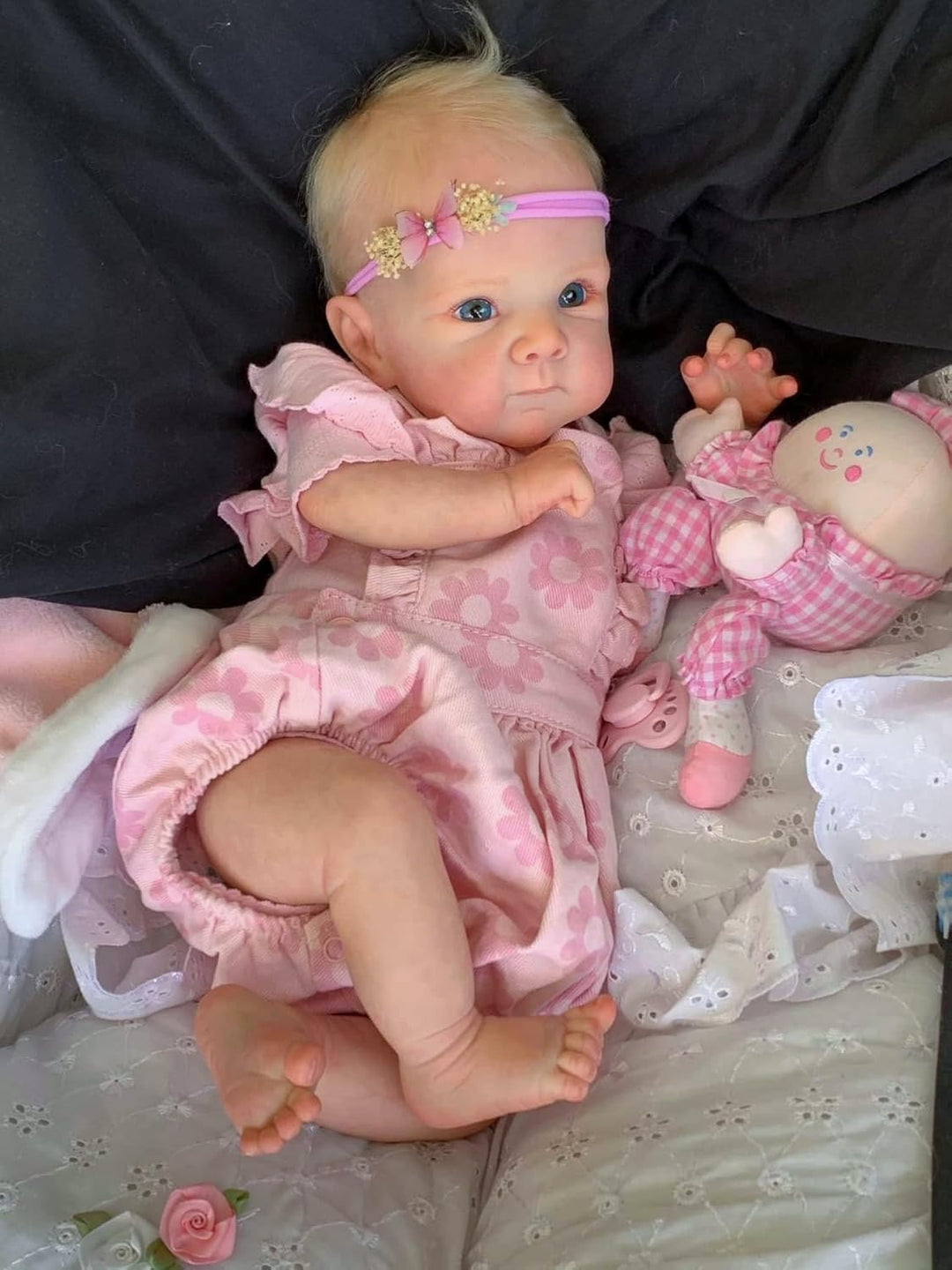 Zero pam Reborn Baby Vollsilikon Lebensecht-48CM Reborn Puppen Lebensecht, Silikon Baby Mädchen, Bab