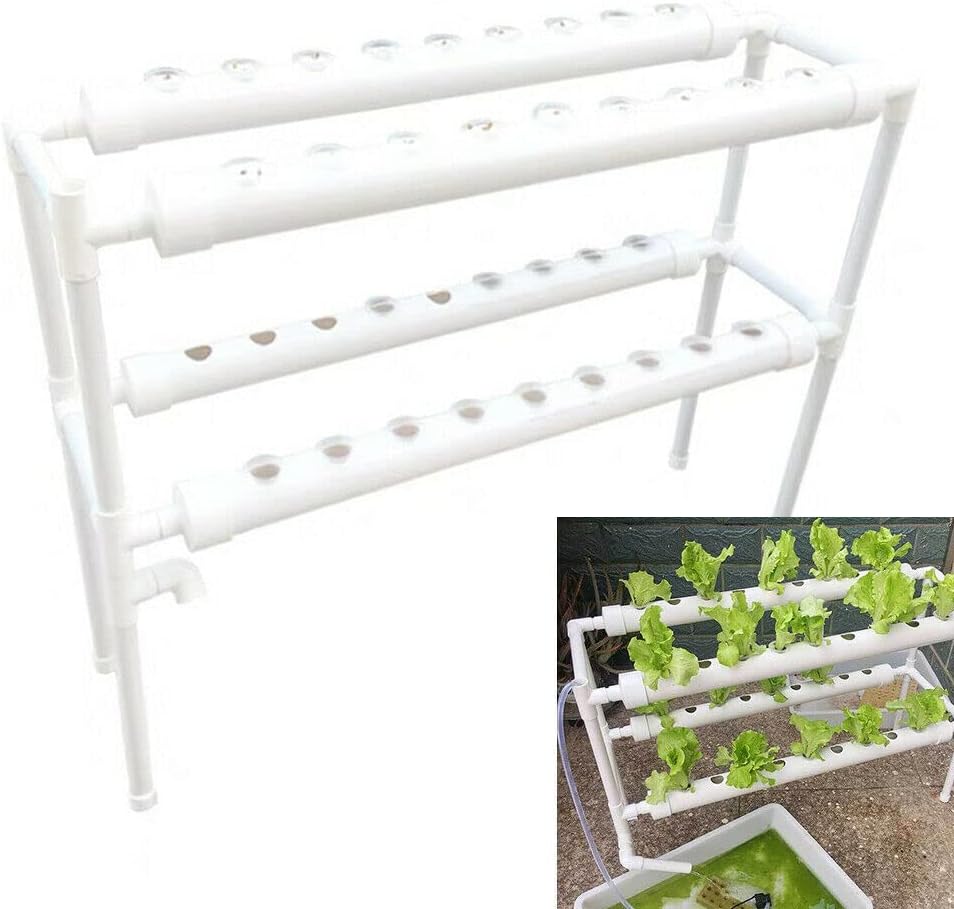 2 Lagen 36 Pflanzen PVC Wasserkultur Pflanzen Hydroponic Grow Kit Hydroponic System, Pflanzliche Wer