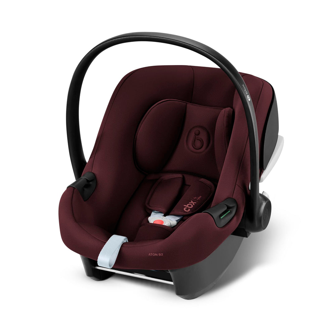 CYBEX Silver Babyschale Aton B2 i-Size mit Base One, Inkl. ISOFIX-Basis und Neugeboreneneinlage, Sen