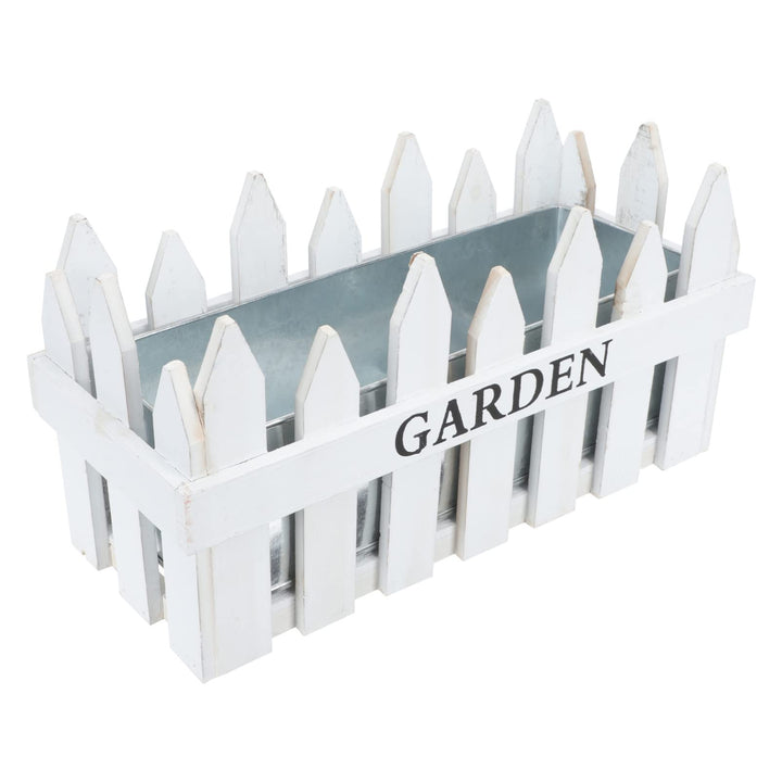 Cabilock 1stk Holzzaun Pflanzer Rechteckiger Zaunblumentopf Gartenzaunplatte Holzzaun Blumentopf Ras