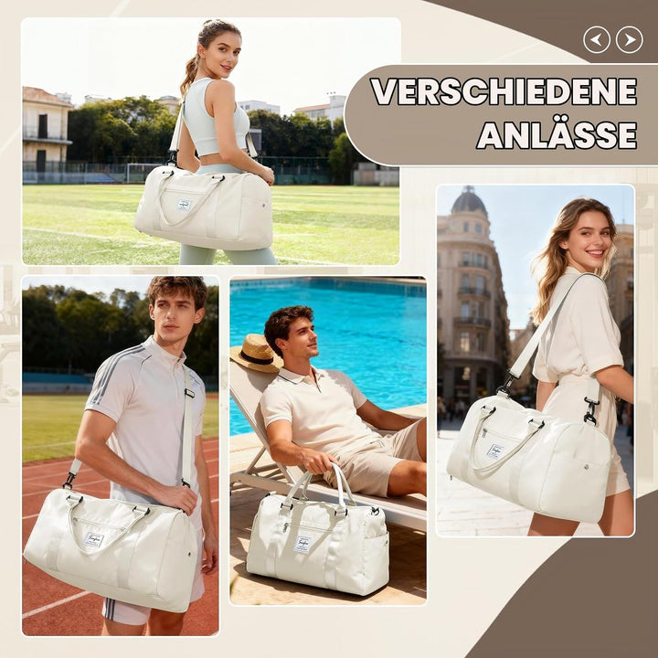 Sport Duffel Bag Damen Herren Sporttasche mit Schuhfach &amp; Nassfach Reisetasche Handgepäck Tasche Spo