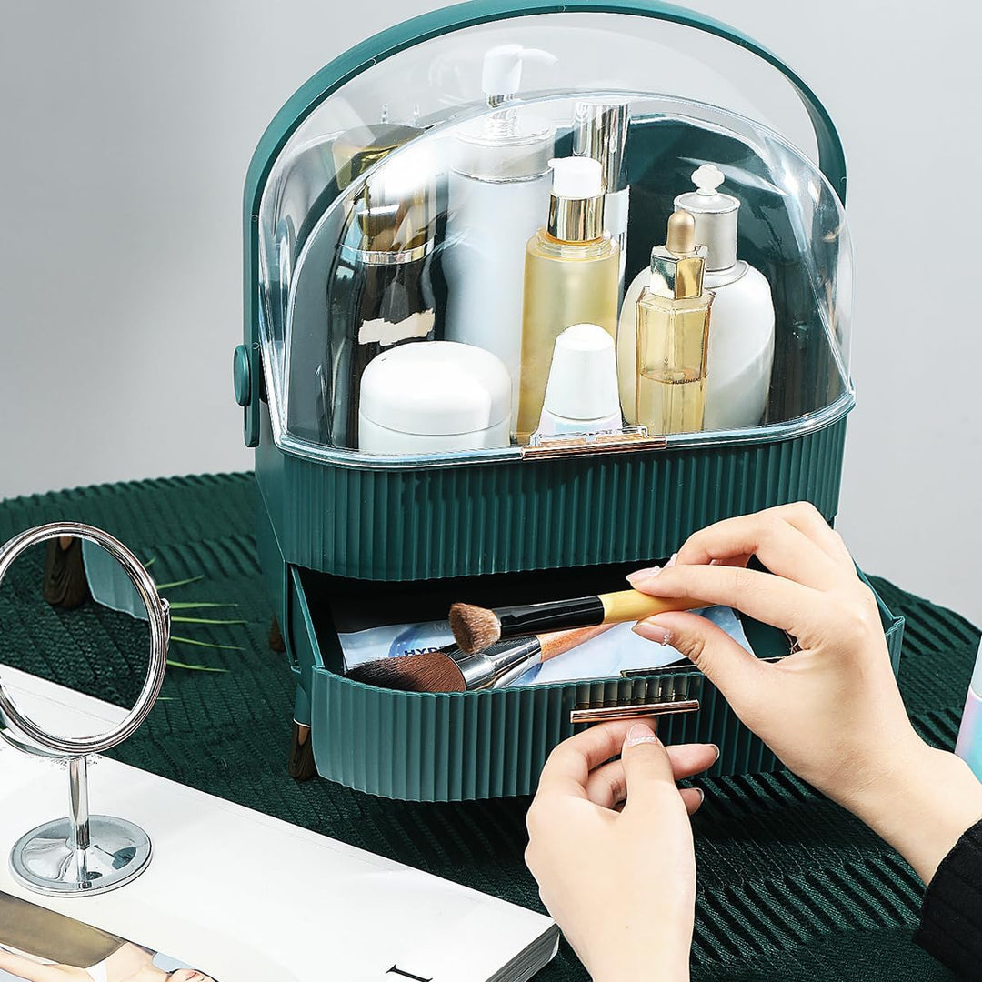 Kosmetik-Organizer, Aufbewahrungsbox, staubdicht, Make-up-Koffer mit Schublade, multifunktionaler Ma