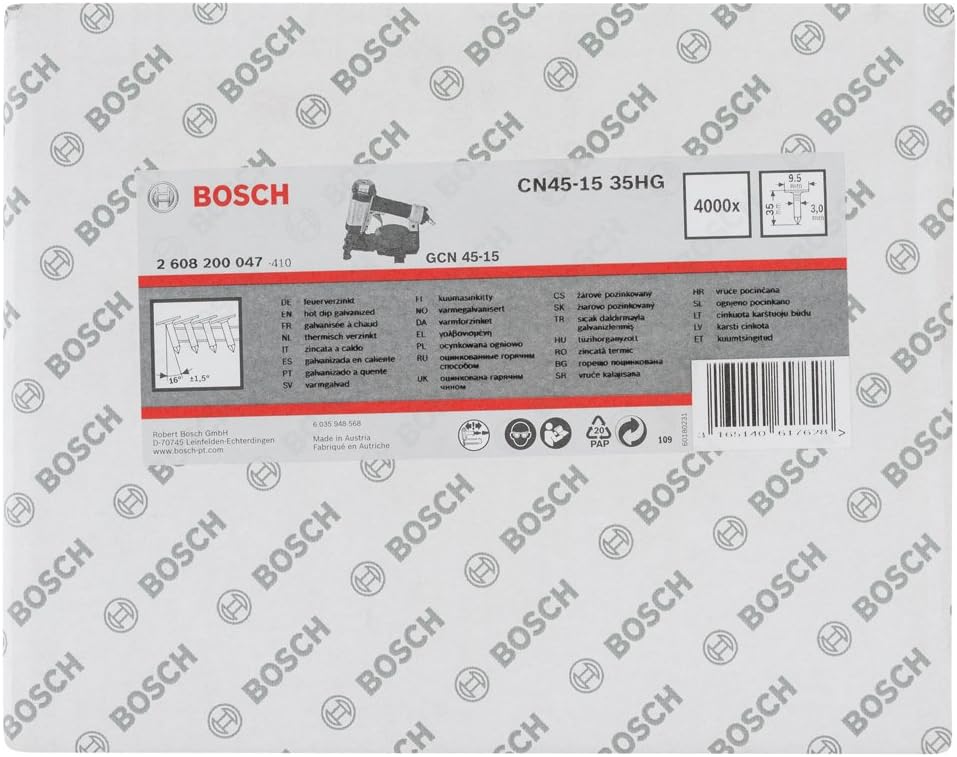 Bosch Professional Dachpappennagel CN 45-15 HG 35 mm, feuerverzinkt, 2608200047, 35 mm