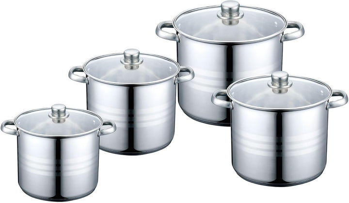 4BIG.fun Kochtopf 8,5 L Edelstahl 24 cm mit Deckel Suppentopf Gulaschkessel Universaltopf Gemüsetopf