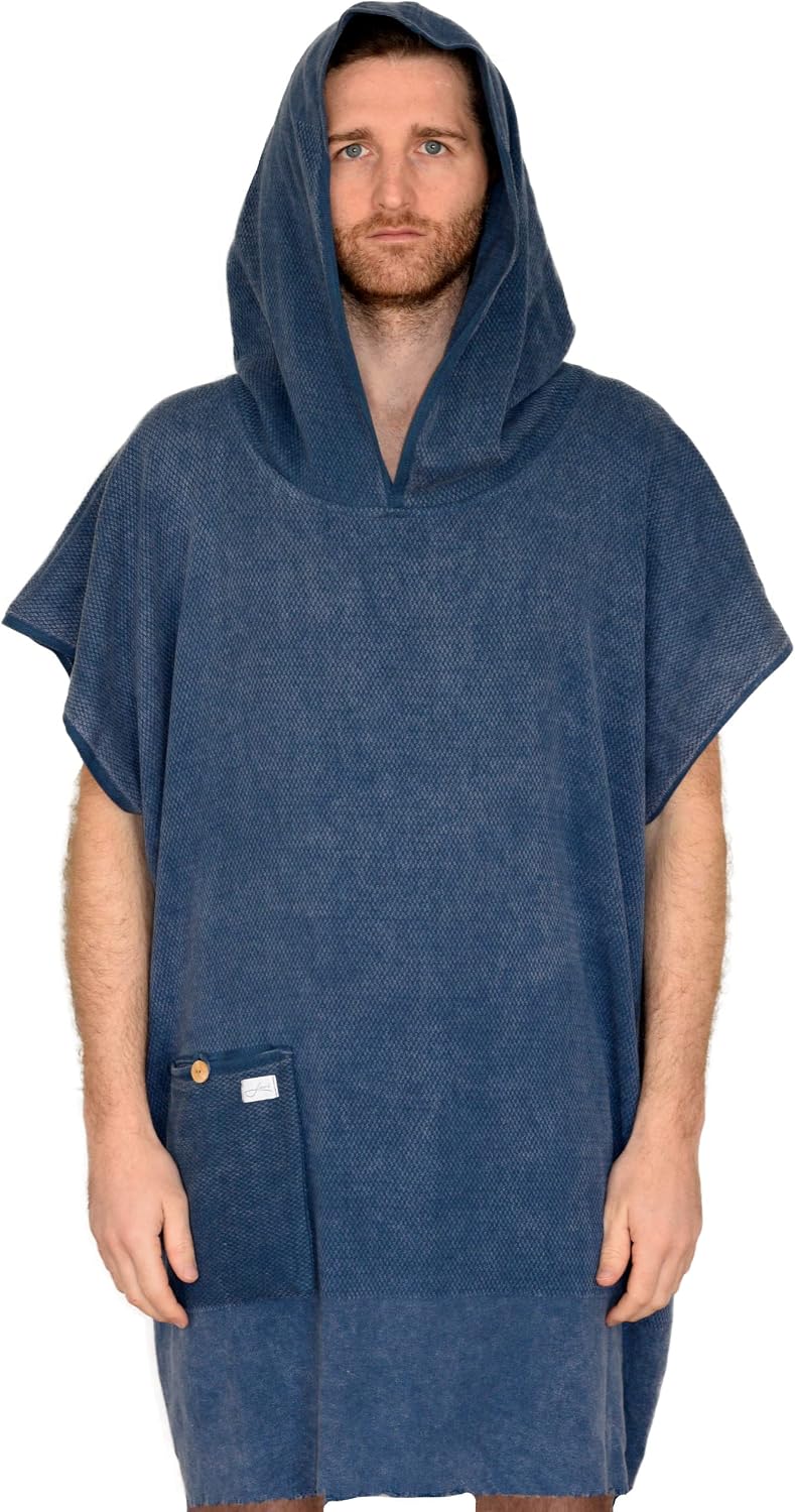 Badeponcho - Surfponcho Made in Germany - Unisex - Bequem & weich - Verschiedene Grössen für die per