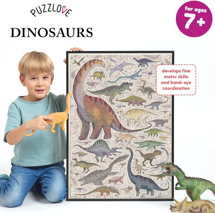 Puzzlove Dinosaurs 200 Teile Lernpuzzle für Kinder 7+, Bodenpuzzle Dinosaurier Dinosaurier (200 Stüc