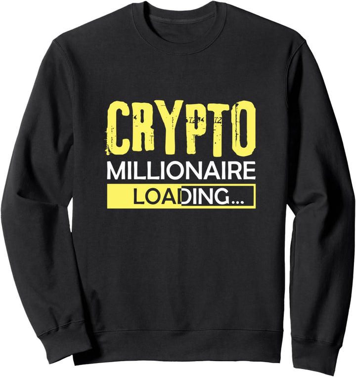 Crypto Millionaire Loading, Blockchain Moon Wallet Sweatshirt