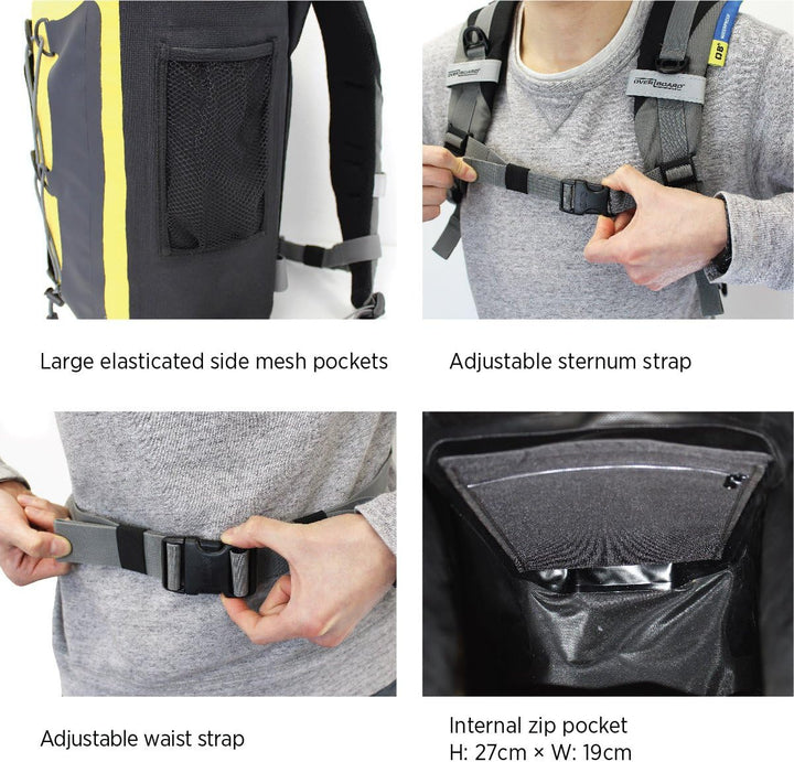 Overboard Wasserdichter Rucksack Gelb, Gelb