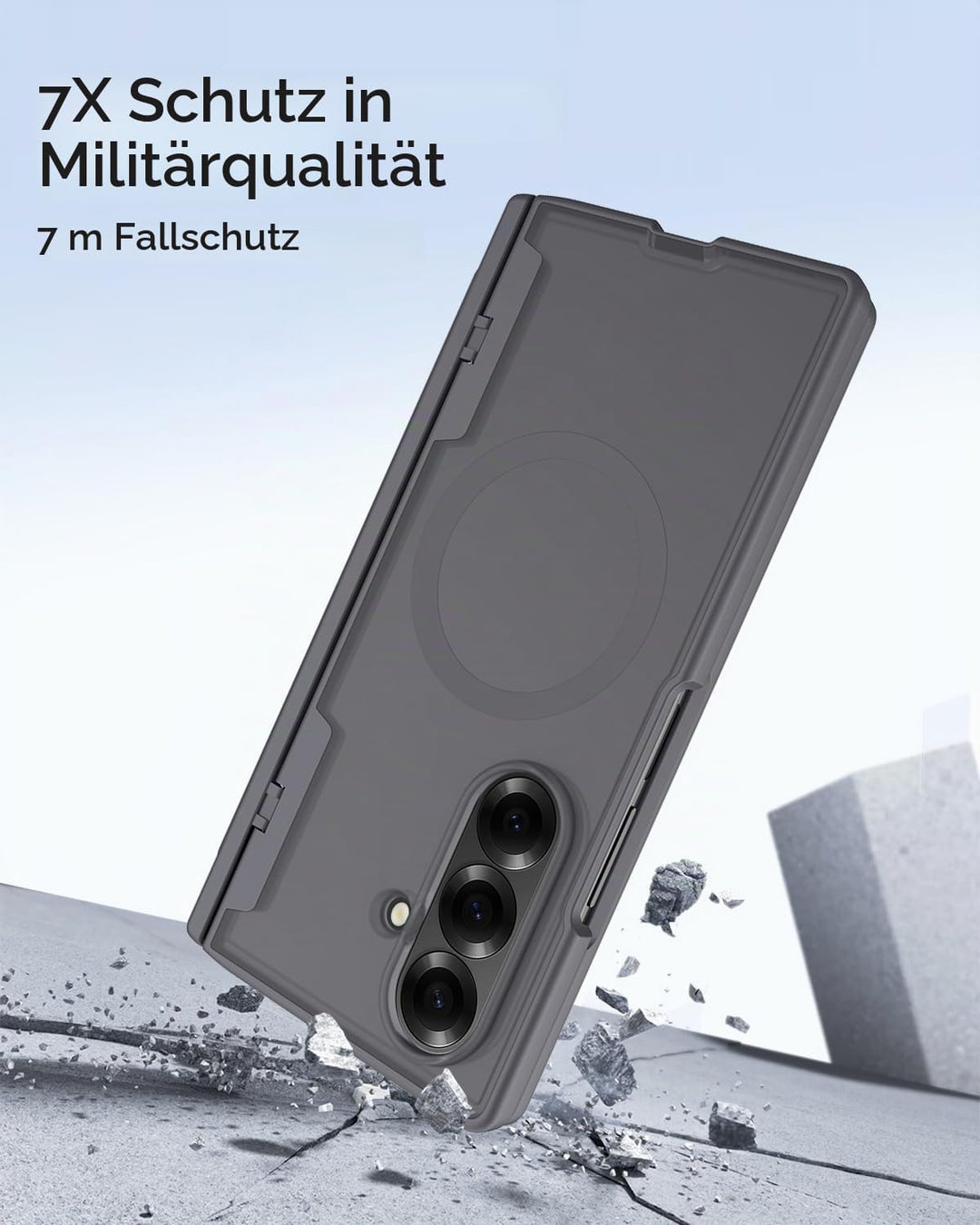 Miimall Kompatibel mit Samsung Galaxy Z Fold 7 Hülle mit Magnet &amp; Stift, HD Displayschutz &amp; Scharnie