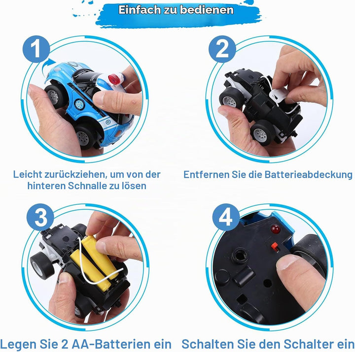 Highttoy Spielzeug ab 2 3 4 Jahre, Ferngesteuertes Polizeiauto Kinderspielzeug ab 2 Jahre 2.4GHz Fer