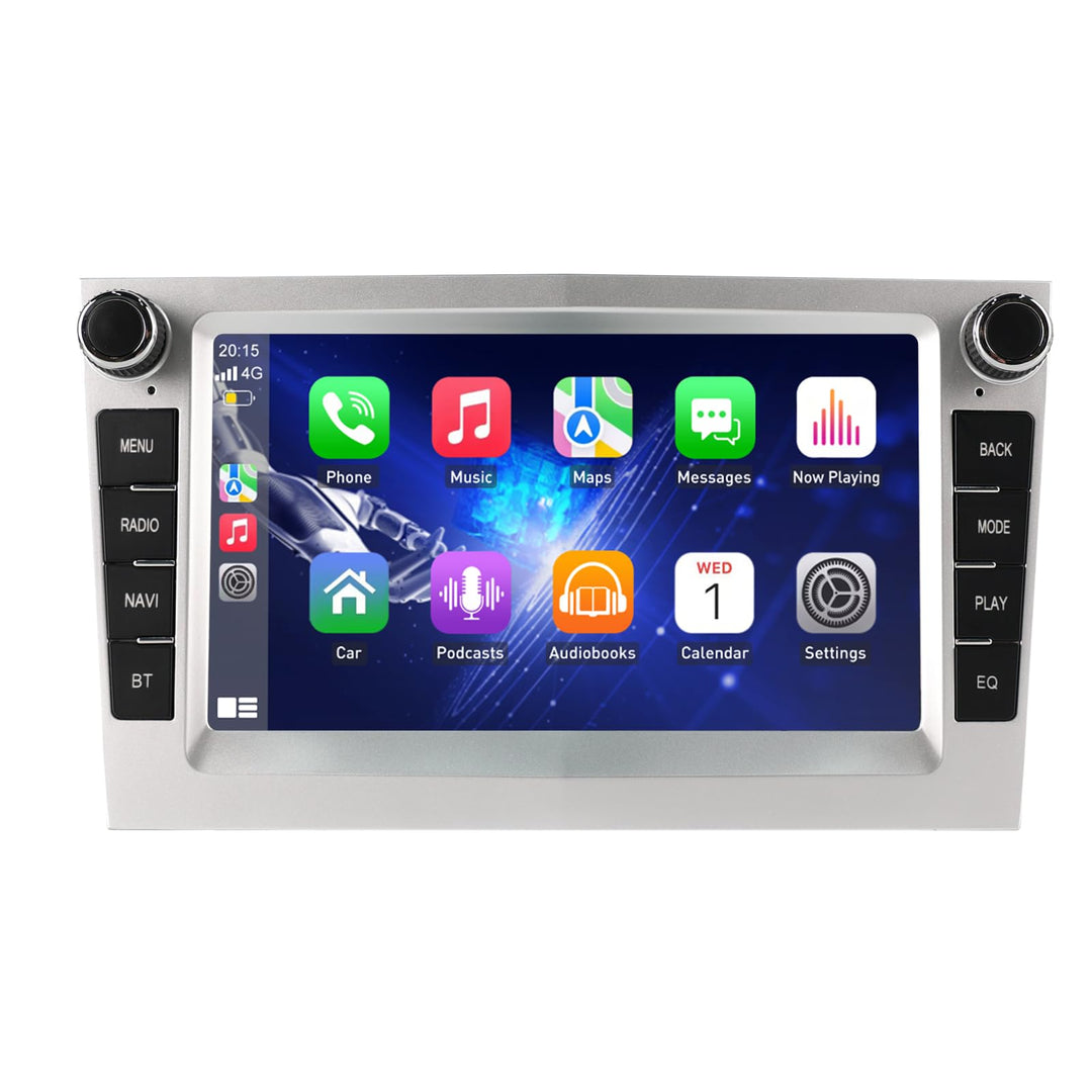 ESSGOO 4+64G Android 15 Wireless Carplay und Android Auto Autoradio Weiss, Weiss