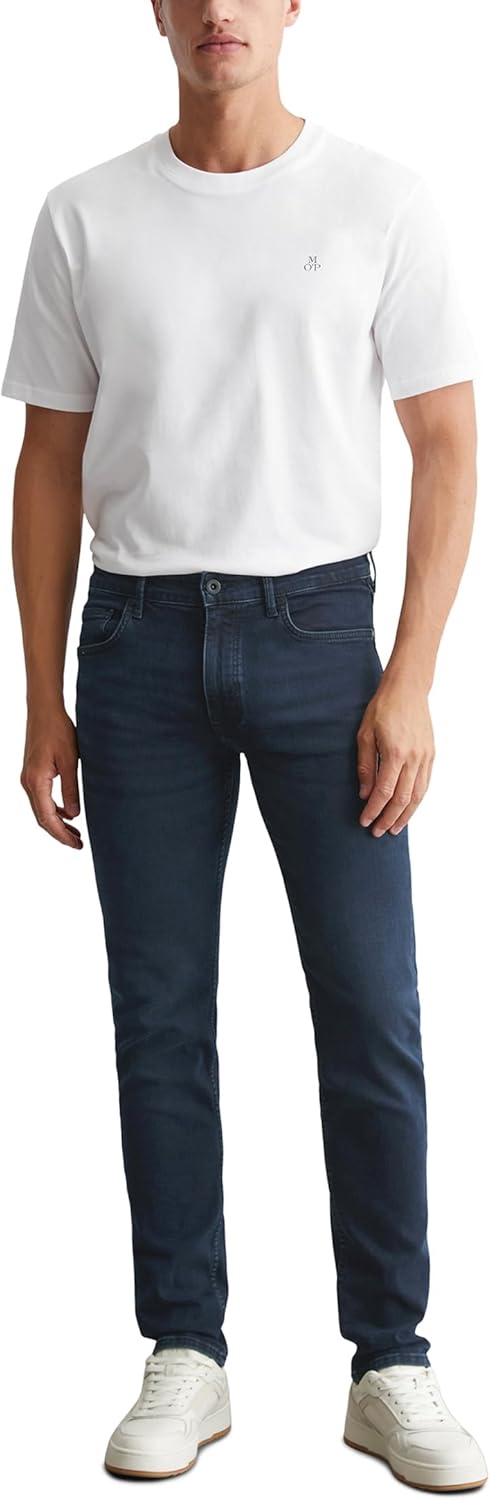Marc O'Polo Herren Jeanshose mit Stretch-Anteil Shaped Fit 28W / 32L Blau, 28W / 32L Blau