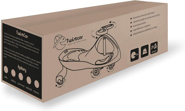 TWISTCAR Kids-Car, Auto mit Antrieb durch Lenkbewegung, Gummiräder, für Kinder ab 3 Jahren, Farbe: P