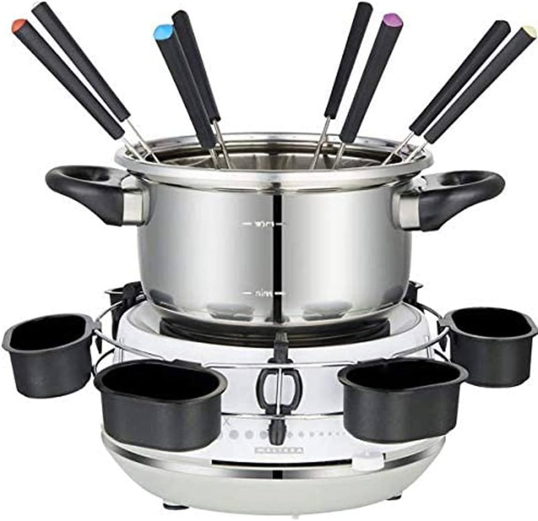 MELISSA 16310230 elektrisches Fondue für 8 Personen 2 Liter Inhalt Fleisch, Schoko, Käsefondue,1200