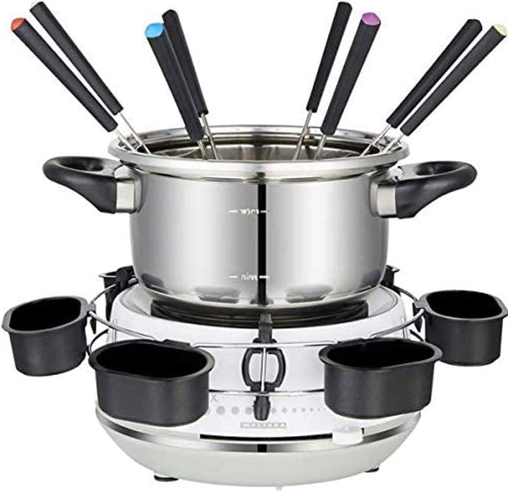 MELISSA 16310230 elektrisches Fondue für 8 Personen 2 Liter Inhalt Fleisch, Schoko, Käsefondue,1200