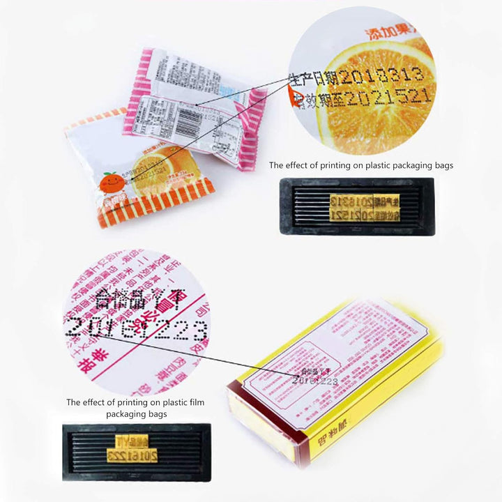 Tinte Datum Druckmaschine Einstellbare Ablaufdatum Drucker Datum Codierung Manuelle Stempel Drucken