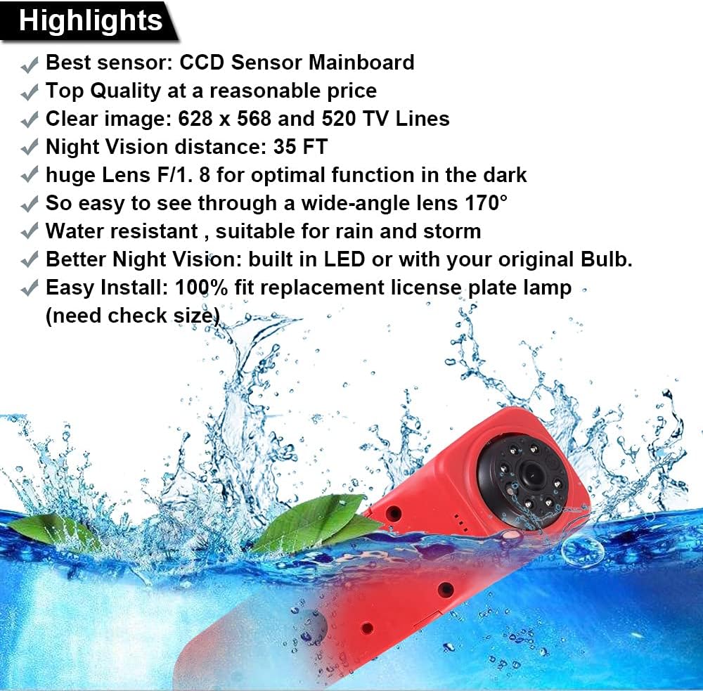 Berlingan Auto Drittes Dach Original-Bremslicht-Rückfahrkamera, Ersatz für VW Crafter 2017 Man TGE a