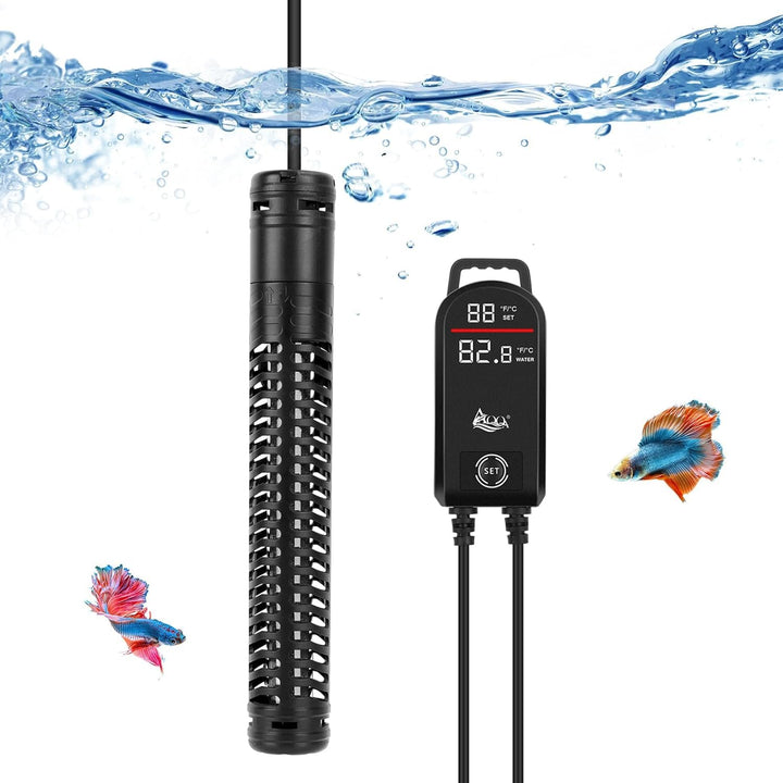 AQQA Aquarium Heizung, 300W/500W/800W/1000W/1200W Tauchheizung für Aquarien mit LED-Digitalanzeige &amp;