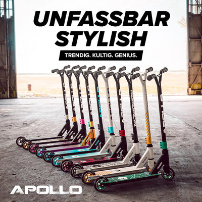 Apollo Stunt Scooter - Genius Pro | Robuster Kinder Scooter mit ABEC 9 Kugellager | Trick Roller, Tr