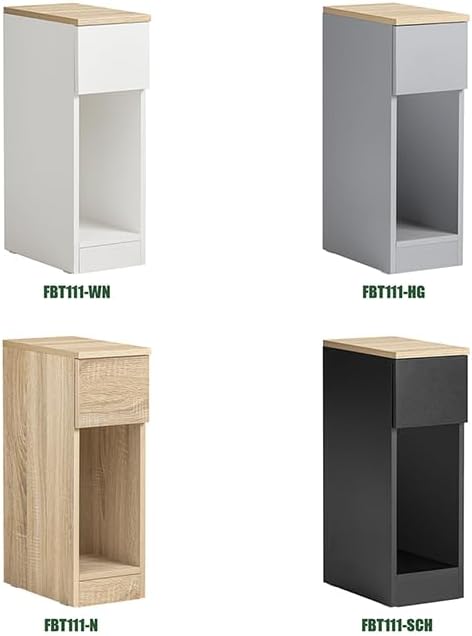 SoBuy FBT111-SCH Nachttisch mit Schublade für Boxspringbett Sofatisch Beistelltisch schmal Telefonti
