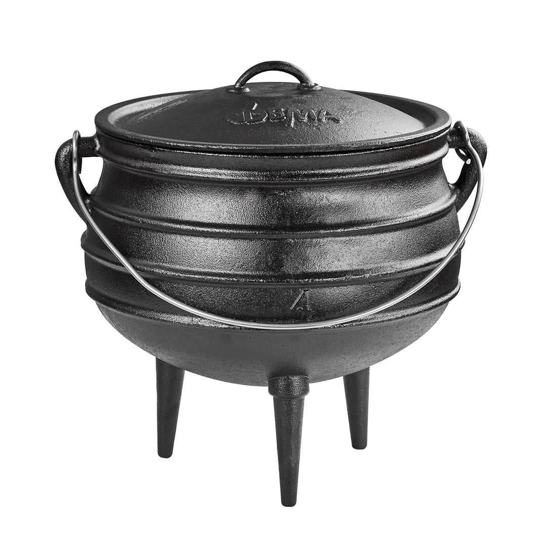 BBQ-Topf/Dutch Oven Schmortopf Gusseisen Topf 12 l für Lagerfeuer Feuerstelle