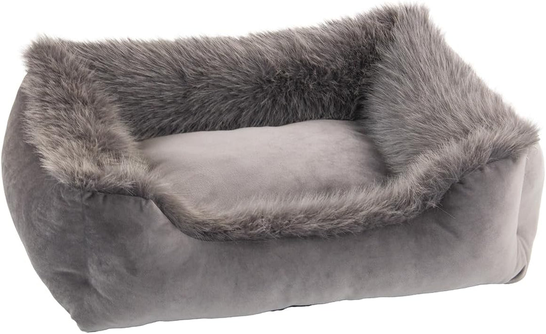 Wallace &amp; Jones | Katzenbett Mayfair Katzenkissen, Onyx-Quarz, Kuschelbett, Katzenkorb, 51 x 46 x 15