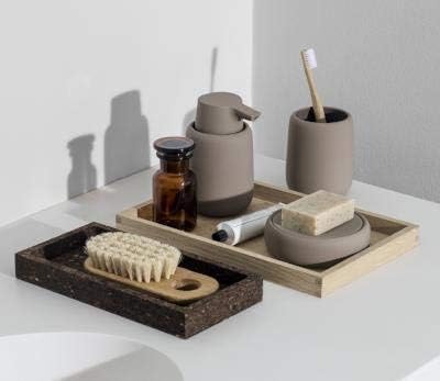 blomus -SONO- WC-Bürste aus Keramik / Kunststoff, Satellite, WC-Garnitur, Soft-Touch, hygienisch, fr