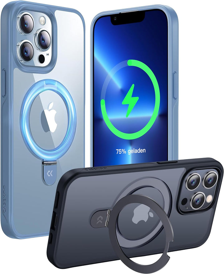 CASEKOO Magic Stand für iPhone 13 Pro Max Hülle für MagSafe [Militärschutz] [Unsichtbarer Ständer] S