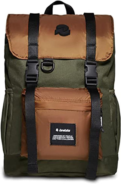 INVICTA CHAT COLORBLOCK, Rucksack aus nachhaltigem Stoff, Praktisch & Unisex, Leicht, kompakt, mit L