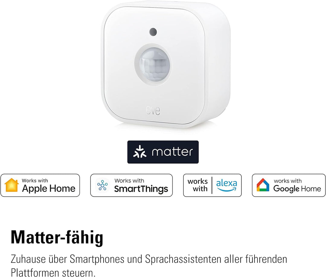 Eve Motion (Matter) – Smarter Bewegungssensor mit Lichtsensor & Door & Window - Smarter Kontaktsenso