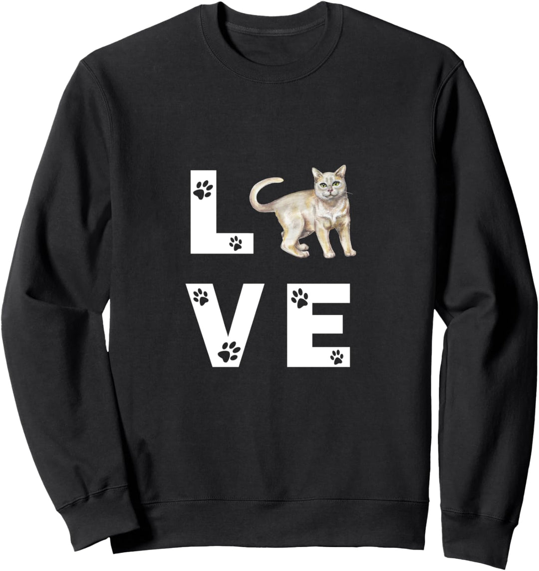 BURMA Katze Love BURMAKATZE Katzenmama Frauchen Sweatshirt
